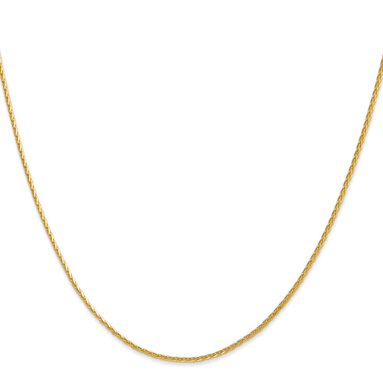 14K 24 inch 1.5mm Diamond-cut Parisian Wheat with Lobster Clasp Chain