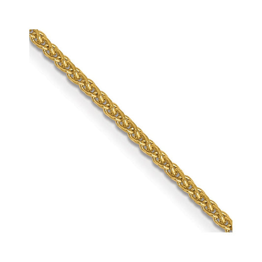 14K 18 inch 1.05mm Diamond-cut Spiga with Lobster Clasp Chain