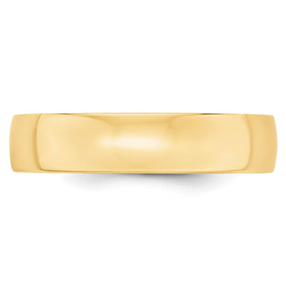 14k Yellow Gold 5mm Lightweight Comfort Fit Wedding Band Size 9.5