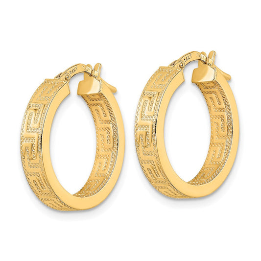 14K Polished Hoop Earrings