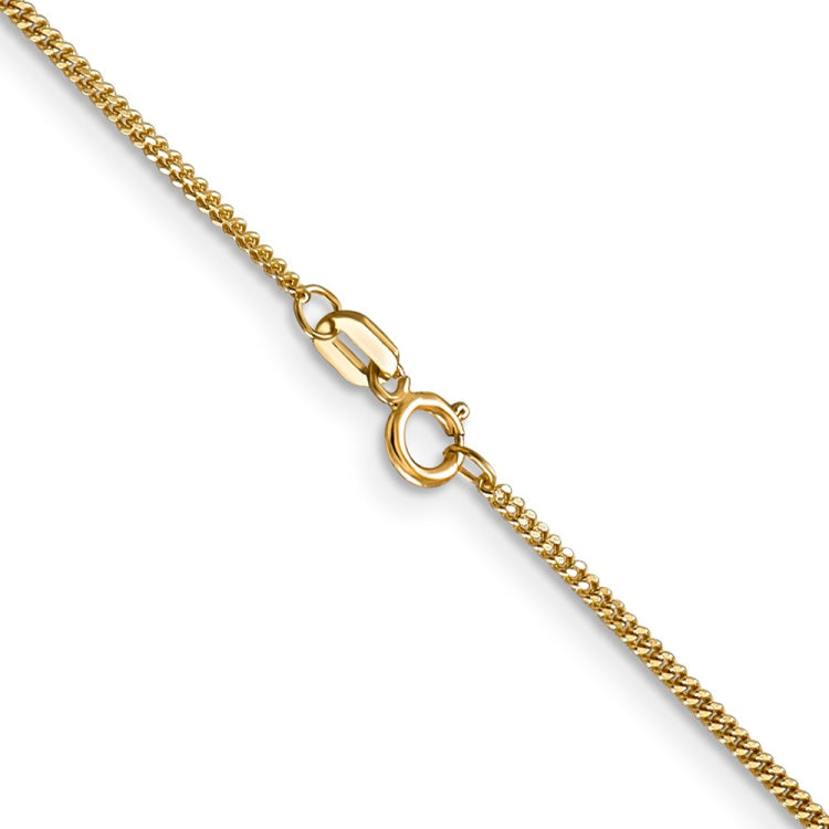 14K 24 inch 1.4mm Curb with Spring Ring Clasp Pendant Chain