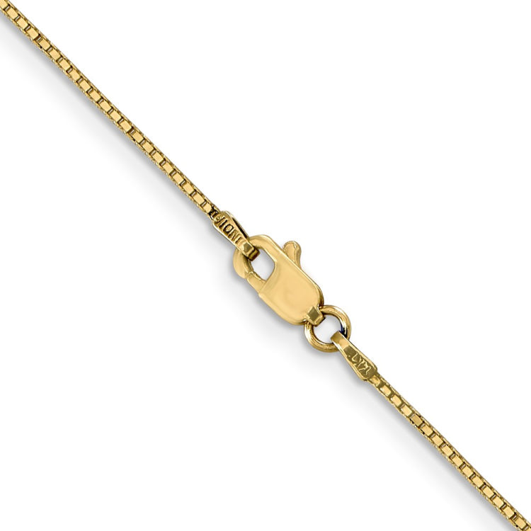 14K 24 inch .9mm Box with Lobster Clasp Chain