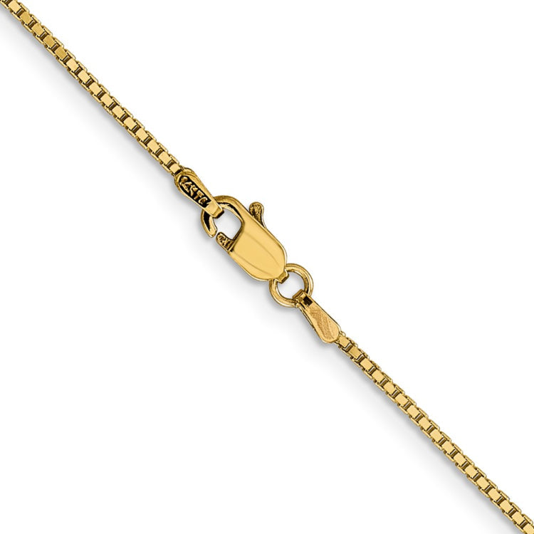 14K 20 inch 1.05mm Box with Lobster Clasp Chain