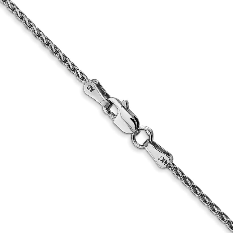 14K White Gold 20 inch 1.5mm Parisian Wheat with Lobster Clasp Chain