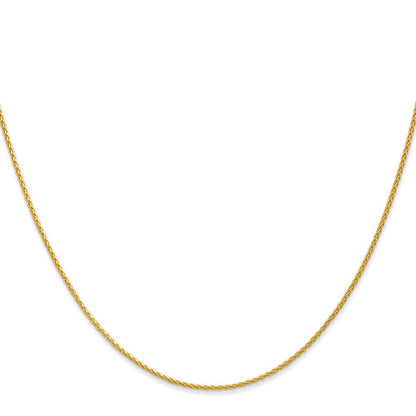 14k 24 inch 1.2mm Parisian Wheat with Lobster Clasp Chain