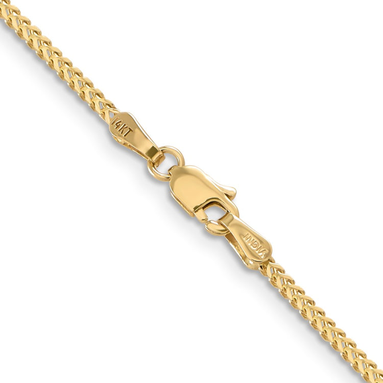 14K 20 inch 1.3mm Franco with Lobster Clasp Chain