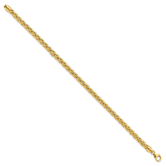 14k Polished 8.5in Wheat Chain Bracelet