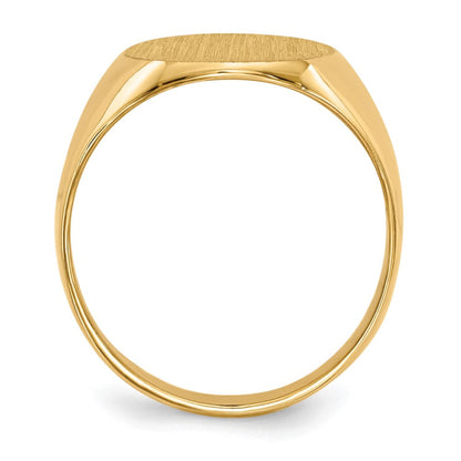 14k 13 x12mm Closed Back Signet Ring