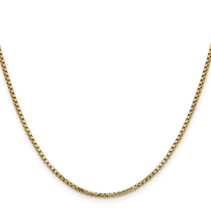 14K 20 inch 1.75mm Semi-Solid Round Box with Lobster Clasp Chain