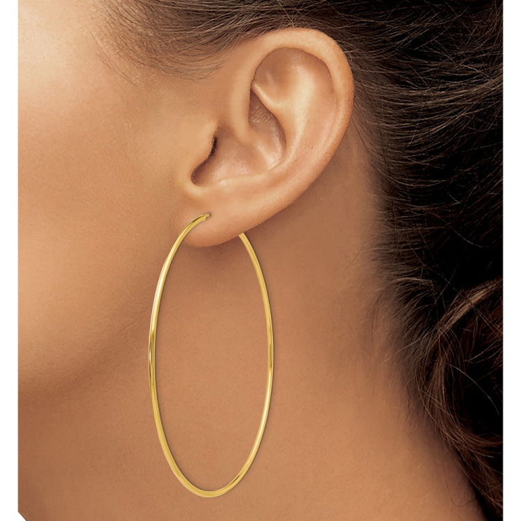 14K Endless Hoop Earrings