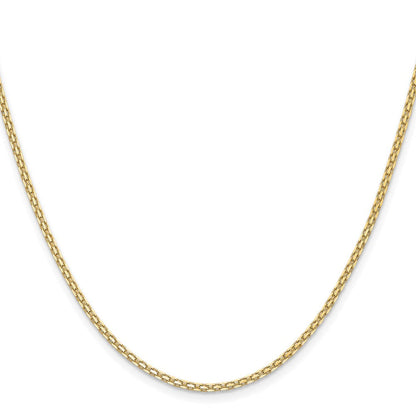 14K 24 inch 1.8mm Lightweight Flat Bismark with Lobster Clasp Chain