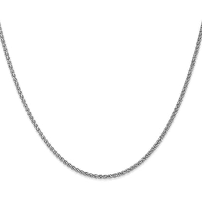 14K White Gold 20 inch 1.05mm Spiga with Spring Ring Clasp Chain