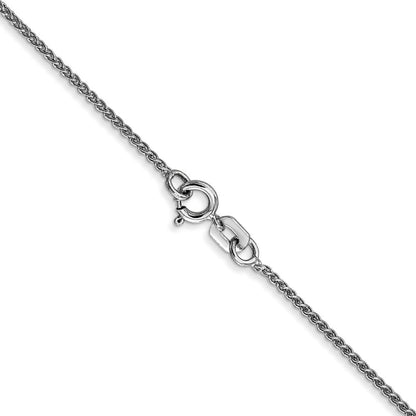 14K White Gold 20 inch 1.05mm Spiga with Spring Ring Clasp Chain