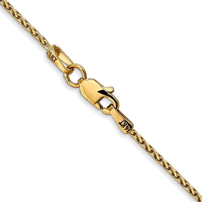 14K 18 inch 1.5mm Diamond-cut Parisian Wheat with Lobster Clasp Chain