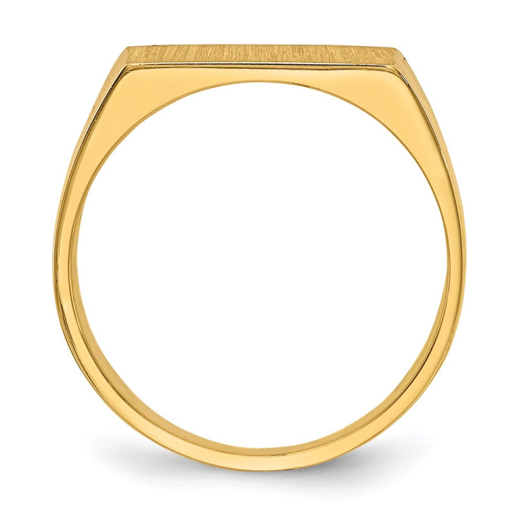 14k 7.0x13.0mm Closed Back Signet Ring