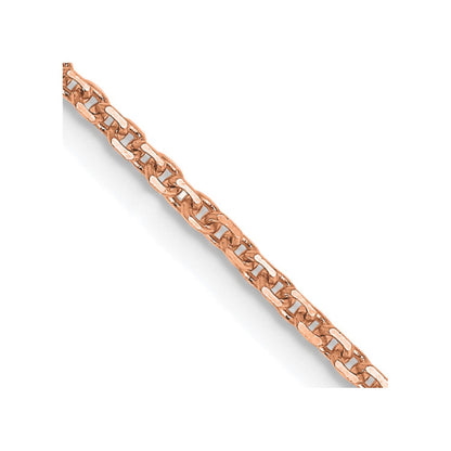 14K Rose Gold 20 inch 1.4mm Diamond-cut Cable with Lobster Clasp Chain