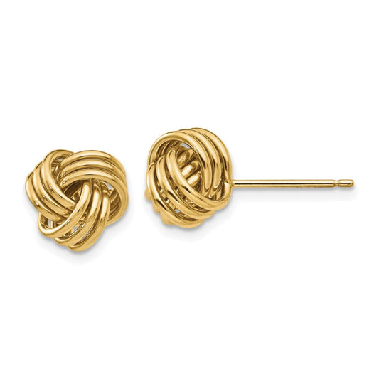 14k Polished Triple Knot Post Earrings