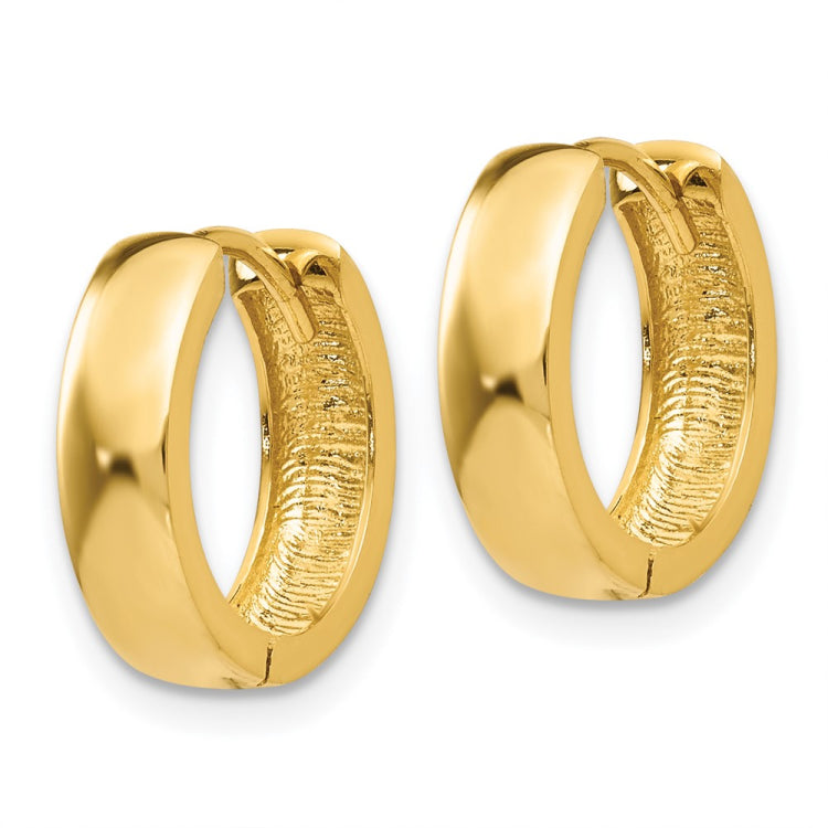 14k Round Hinged Hoop Earrings