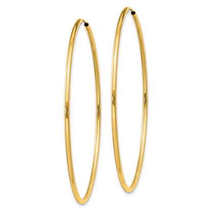 14k 1.5mm Polished Round Endless Hoop Earrings