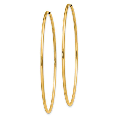 14k 1.5mm Polished Round Endless Hoop Earrings