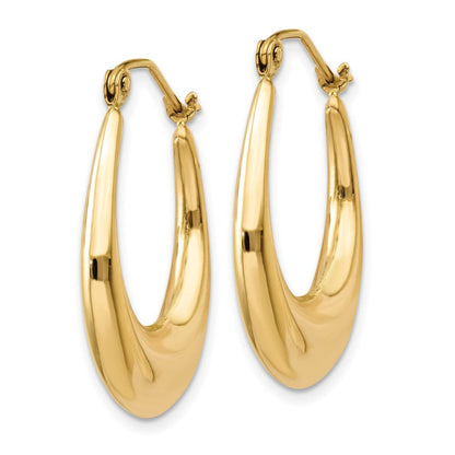 14k Polished Hoop Earrings