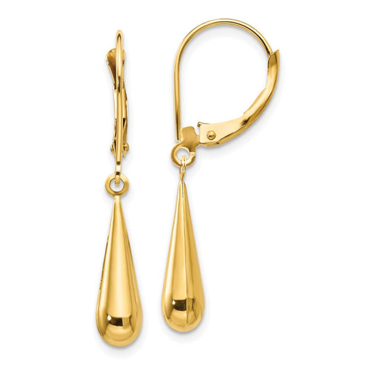 14k Madi K Teardrop Dangle Leverback Earrings