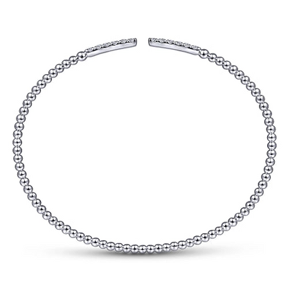 Gabriel & Co | 14K White Gold Bujukan Diamond Bars Bangle