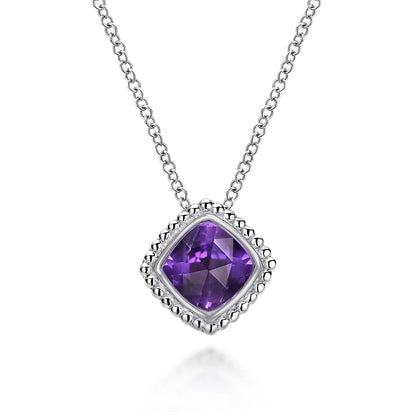 Gabriel & Co | 925 Sterling Silver Bujukan Amethyst Pendant Necklace