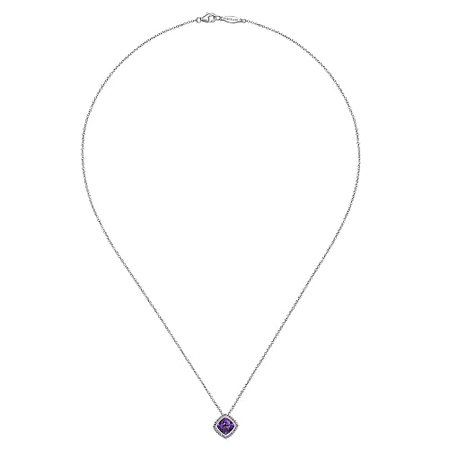 Gabriel & Co | 925 Sterling Silver Bujukan Amethyst Pendant Necklace