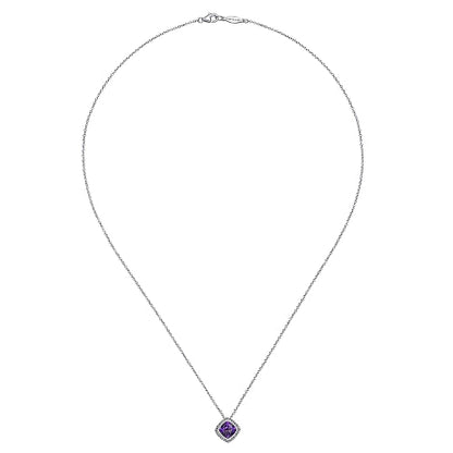 Gabriel & Co | 925 Sterling Silver Bujukan Amethyst Pendant Necklace