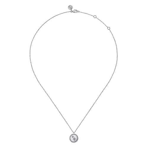 Gabriel & Co | 925 Sterling Silver Diamond Star Pendant Necklace