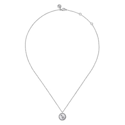 Gabriel & Co | 925 Sterling Silver Diamond Star Pendant Necklace