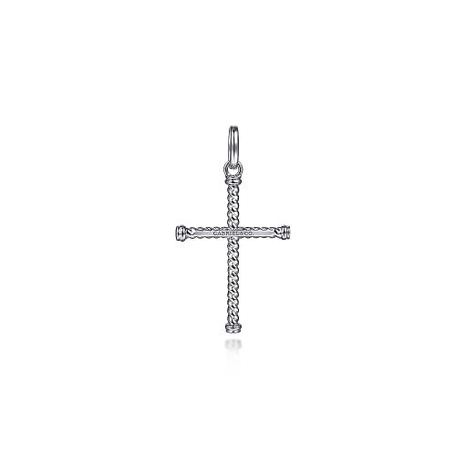 Gabriel & Co | 925 Sterling Silver Twisted Rope Cross Pendant