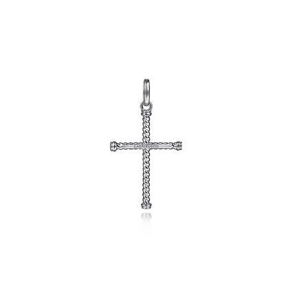 Gabriel & Co | 925 Sterling Silver Twisted Rope Cross Pendant