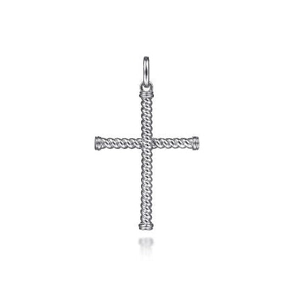 Gabriel & Co | 925 Sterling Silver Twisted Rope Cross Pendant