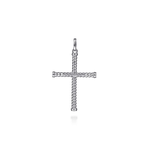 Gabriel & Co | 925 Sterling Silver Twisted Rope Cross Pendant