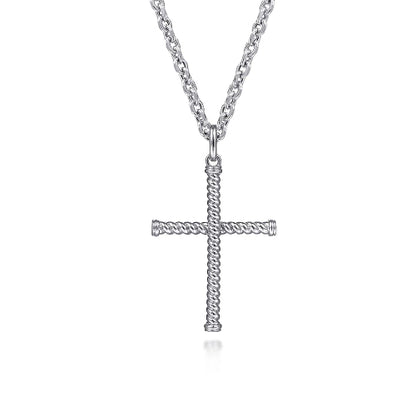 Gabriel & Co | 925 Sterling Silver Twisted Rope Cross Pendant