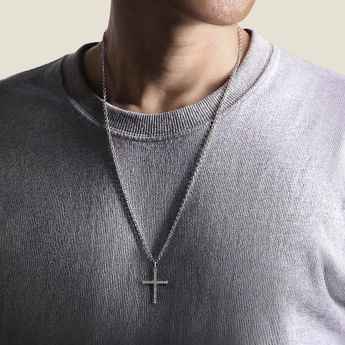 Gabriel & Co | 925 Sterling Silver Twisted Rope Cross Pendant