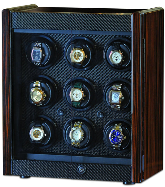 Orbita - Avanti 9 Watch Winder | Macassar/Carbon