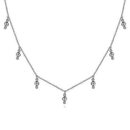 Gabriel & Co | 925 Sterling Silver Beads Droplet Necklace