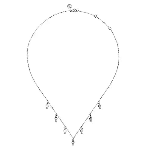 Gabriel & Co | 925 Sterling Silver Beads Droplet Necklace