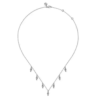 Gabriel & Co | 925 Sterling Silver Beads Droplet Necklace