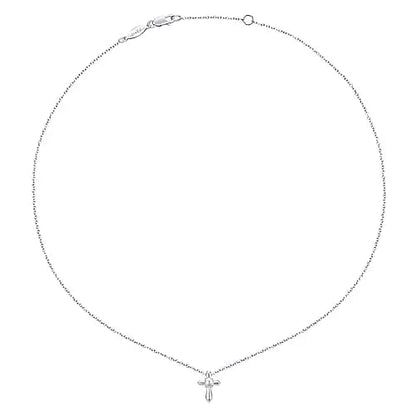 Gabriel & Co | 925 Sterling Silver Cultured Pearl Cross Necklace