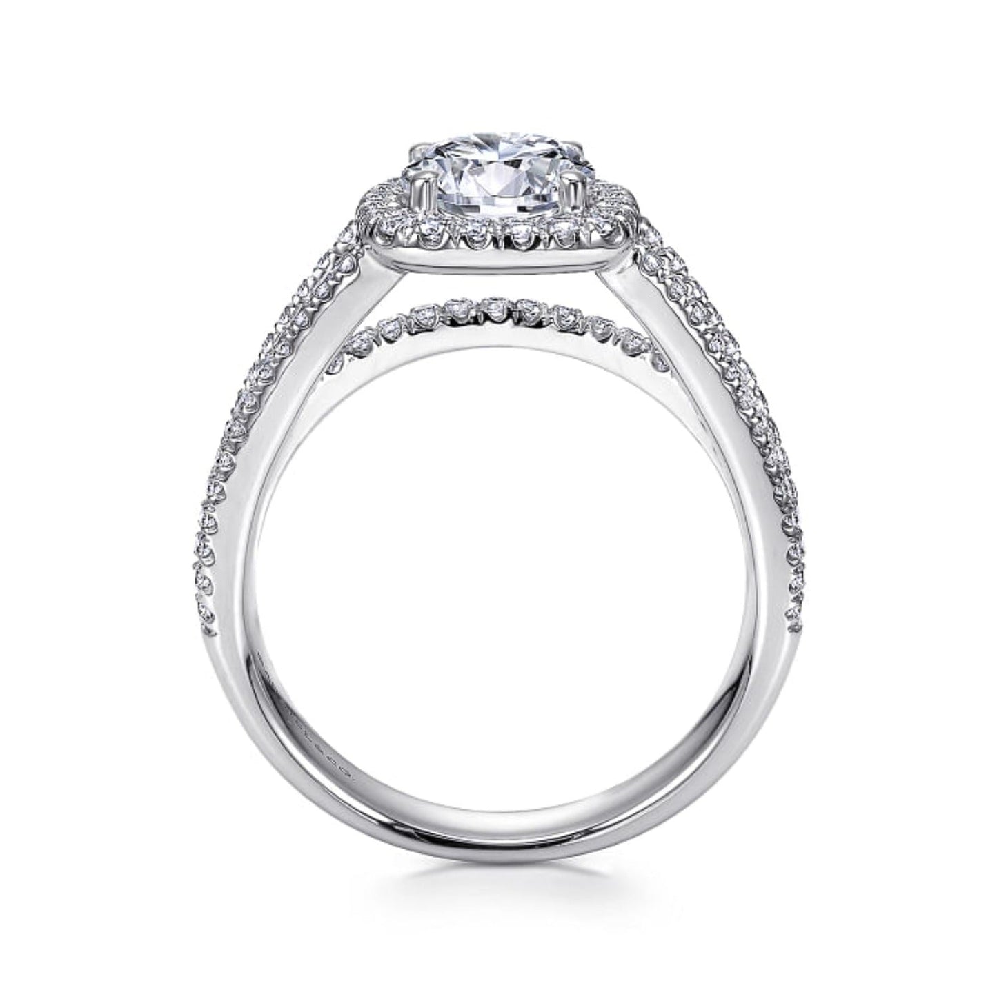 Gabriel & Co."Hillary" Halo Diamond Engagement Ring