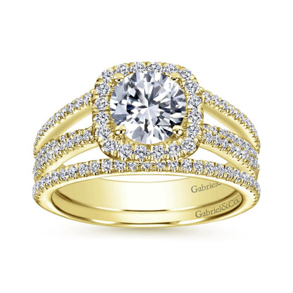 Gabriel & Co."Hillary" Halo Diamond Engagement Ring