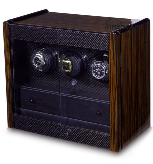 ORBITA - Avanti 3 Watch Winder | Macassar/Carbon