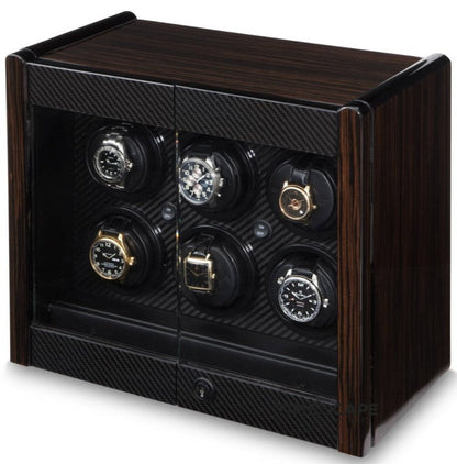 ORBITA - Avanti 6 Watch Winder | Macassar/Carbon