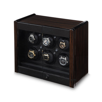 ORBITA - Avanti 6 Watch Winder | Macassar/Carbon