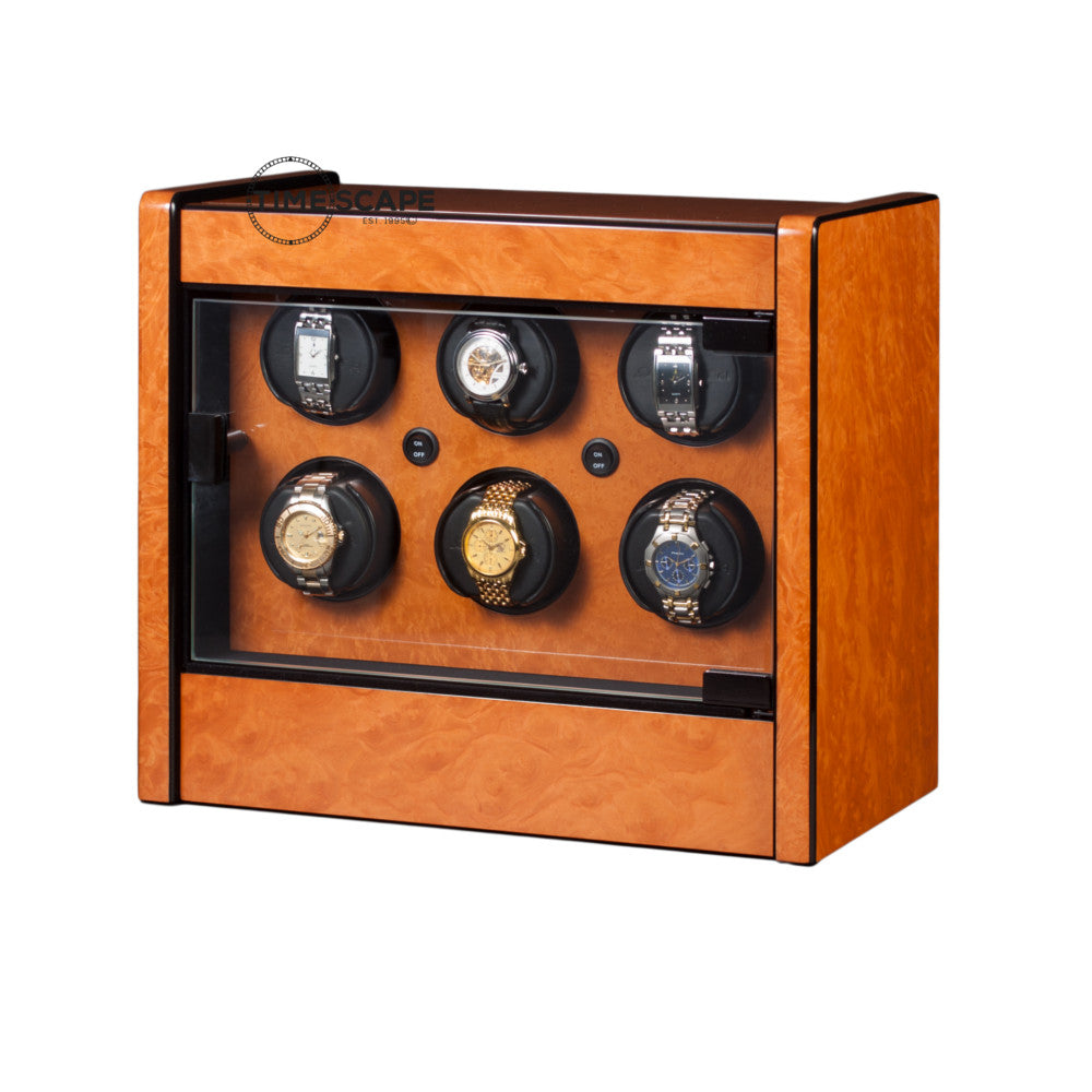 ORBITA - Avanti 6 Watch Winder | Burlwood