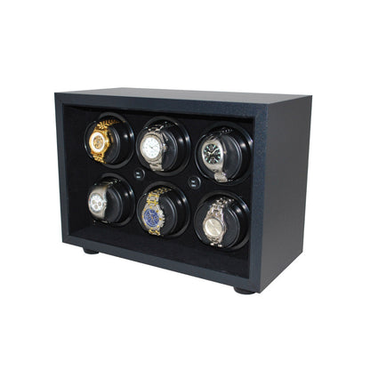 ORBITA - InSafe 6 Watch Winder | Black Leatherette